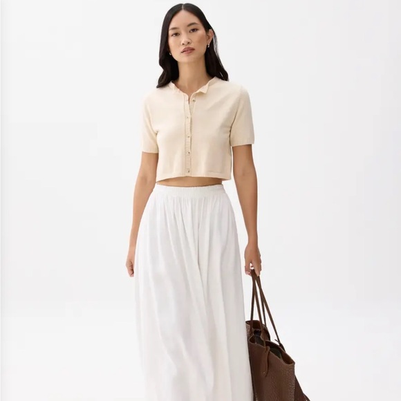 Cropped button-up knit sweater - Picture 3 of 4